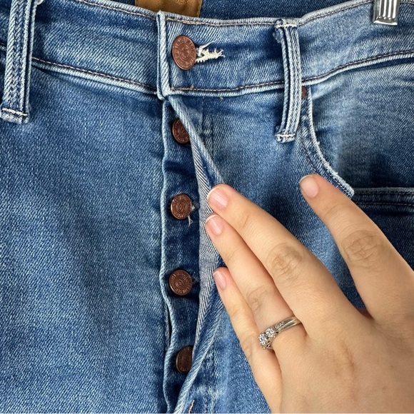 Mother Layover The Tripper Ankle Fray Button Fly Denim Jeans Size 30 - Picture 6 of 12